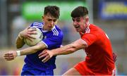 14 July 2019; Shane Slevin of Monaghan in action against Michael McGleenan of Tyrone during the Electric Ireland Ulster GAA Football Minor Championship Final match between Monaghan and Tyrone at Athletic Grounds in Armagh. Photo by Piaras Ó Mídheach/Sportsfile