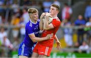 14 July 2019; Shea Daly of Tyrone in action against Conor McKernan of Monaghan during the Electric Ireland Ulster GAA Football Minor Championship Final match between Monaghan and Tyrone at Athletic Grounds in Armagh. Photo by Piaras Ó Mídheach/Sportsfile