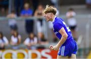 14 July 2019; Michael Hamill of Monaghan celebrates scoring his side's first goal during the Electric Ireland Ulster GAA Football Minor Championship Final match between Monaghan and Tyrone at Athletic Grounds in Armagh. Photo by Piaras Ó Mídheach/Sportsfile