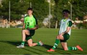 14 July 2019; Mark McGuinness, left, and Jack James during a Republic of Ireland training session ahead of their opening game of the 2019 UEFA European U19 Championships at the FFA Technical Centre in Yerevan, Armenia. Photo by Stephen McCarthy/Sportsfile