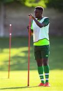 14 July 2019; Jonathan Afolabi during a Republic of Ireland training session ahead of their opening game of the 2019 UEFA European U19 Championships at the FFA Technical Centre in Yerevan, Armenia. Photo by Stephen McCarthy/Sportsfile