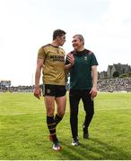 14 July 2019; Mayo manager James Horan with David Moran of Kerry following the GAA Football All-Ireland Senior Championship Quarter-Final Group 1 Phase 1 match between Kerry and Mayo at Fitzgerald Stadium in Killarney, Kerry. Photo by Eóin Noonan/Sportsfile