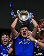14 July 2019; Monaghan captain Jason Irwin lifts Fr Larry Murray Cup after the Electric Ireland Ulster GAA Football Minor Championship Final match between Monaghan and Tyrone at Athletic Grounds in Armagh. Photo by Piaras Ó Mídheach/Sportsfile