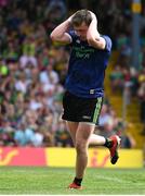 14 July 2019; Cillian O'Connor of Mayo reacts after mising a goal chance during the GAA Football All-Ireland Senior Championship Quarter-Final Group 1 Phase 1 match between Kerry and Mayo at Fitzgerald Stadium in Killarney, Kerry. Photo by Brendan Moran/Sportsfile