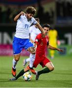 14 July 2019; Eddie Salcedo of Italy in action against Vitor Ferreira of Portugal during the 2019 UEFA European U19 Championships group A match between Italy and Portugal at Banants Stadium in Yerevan, Armenia. Photo by Stephen McCarthy/Sportsfile