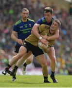 14 July 2019; Stephen O'Brien of Kerry is tackled by Stephen Coen of Mayo during the GAA Football All-Ireland Senior Championship Quarter-Final Group 1 Phase 1 match between Kerry and Mayo at Fitzgerald Stadium in Killarney, Kerry. Photo by Brendan Moran/Sportsfile