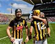 14 July 2019; Walter Walsh of Kilkenny as his team mates Padraig Walsh and Richie Leahy celebrate after the GAA Hurling All-Ireland Senior Championship quarter-final match between Kilkenny and Cork at Croke Park in Dublin. Photo by Ray McManus/Sportsfile