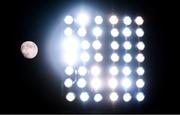 14 July 2019; The moon is seen behind the floodlights of Banants Stadium during the 2019 UEFA European U19 Championships group A match between Italy and Portugal at Banants Stadium in Yerevan, Armenia. Photo by Stephen McCarthy/Sportsfile