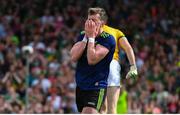 14 July 2019; Cillian O'Connor of Mayo reacts after mising a goal chance during the GAA Football All-Ireland Senior Championship Quarter-Final Group 1 Phase 1 match between Kerry and Mayo at Fitzgerald Stadium in Killarney, Kerry. Photo by Brendan Moran/Sportsfile