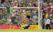 14 July 2019; Paul Geaney of Kerry scores his side's only goal during the GAA Football All-Ireland Senior Championship Quarter-Final Group 1 Phase 1 match between Kerry and Mayo at Fitzgerald Stadium in Killarney, Kerry. Photo by Brendan Moran/Sportsfile