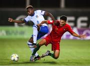14 July 2019; Paolo Gozzi Iweru of Italy and Gonçalo Ramos of Portugal during the 2019 UEFA European U19 Championships group A match between Italy and Portugal at Banants Stadium in Yerevan, Armenia. Photo by Stephen McCarthy/Sportsfile