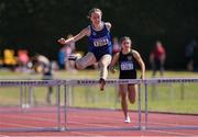 14 July 2019; Miriam Daly from Carrick-on-Suir A.C. Co Tipperary on her way to winning the Girls U19 400m Hurdles during day three of the Irish Life Health National Juvenile Track & Field Championships at Tullamore Harriers Stadium in Tullamore, Co. Offaly.   Photo by Matt Browne/Sportsfile