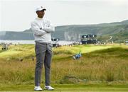 15 July 2019; Tiger Woods of USA on the 17th tee box during a practice round ahead of the 148th Open Championship at Royal Portrush in Portrush, Co. Antrim. Photo by Ramsey Cardy/Sportsfile