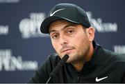 15 July 2019; Francesco Molinari of Italy during a press conference ahead of the 148th Open Championship at Royal Portrush in Portrush, Co. Antrim. Photo by Ramsey Cardy/Sportsfile