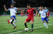 14 July 2019; Vitor Ferreira of Portugal and Manolo Portanova of Italy during the 2019 UEFA European U19 Championships group A match between Italy and Portugal at Banants Stadium in Yerevan, Armenia. Photo by Stephen McCarthy/Sportsfile