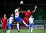 14 July 2019; Gabriele Bellodi of Italy and Gonçalo Ramos of Portugal during the 2019 UEFA European U19 Championships group A match between Italy and Portugal at Banants Stadium in Yerevan, Armenia. Photo by Stephen McCarthy/Sportsfile