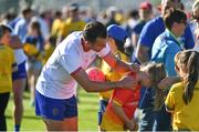 13 July 2019; Donie Smith of Roscommon signs autographs after the GAA Football All-Ireland Senior Championship Quarter-Final Group 2 Phase 1 match between Roscommon and Tyrone at Dr Hyde Park in Roscommon. Photo by Brendan Moran/Sportsfile