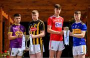 15 July 2019; In attendance at the Bord Gáis Energy GAA Hurling U-20 Provincial Championship Finals preview are, from left, Eoin O’Leary of Wexford, Evan Shefflin of Kilkenny, Robert Downey of Cork and Jake Morris of Tipperary at Saint Annes Park in Dublin. Wexford will take on Kilkenny in the Leinster decider on Wednesday night at 7.30pm at Innovate Wexford Park while on July 23rd, Tipperary face Cork at Semple Stadium in the Munster decider. Throw-in there is 7.30pm. Photo by Sam Barnes/Sportsfile