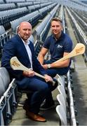 15 July 2019; To coincide with the Bord Gáis Energy GAA Hurling U-20 Provincial Championship Finals preview, Bord Gáis Energy announced two exclusive tours of Croke Park for Rewards Club customers with Cork's Brian Corcoran, left, and Kilkenny's Eddie Brennan. Photo by Sam Barnes/Sportsfile