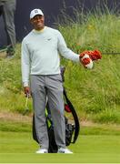 15 July 2019; Tiger Woods of USA on the 18th green during a practice round box ahead of the 148th Open Championship at Royal Portrush in Portrush, Co. Antrim. Photo by John Dickson/Sportsfile
