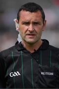 7 July 2019; Referee Patrick Murphy prior to the GAA Hurling All-Ireland Senior Championship preliminary round quarter-final match between Westmeath and Cork at TEG Cusack Park, Mullingar in Westmeath. Photo by Brendan Moran/Sportsfile