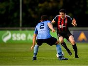 15 July 2019; Kevin Devaney of Bohemians in action against Daniel Tobin of UCD during the SSE Airtricity League Premier Division match between UCD and Bohemians at UCD Bowl in Dublin. Photo by Seb Daly/Sportsfile