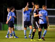 15 July 2019; Yoyo Mahdy of UCD, centre, celebrates following his side's victory during the SSE Airtricity League Premier Division match between UCD and Bohemians at UCD Bowl in Dublin. Photo by Seb Daly/Sportsfile