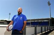 16 July 2019; Leinster Rugby this morning confirmed a first ever double-header in Energia Park on the 17th August 2019 to kick start the Leinster season. At 3.00pm Leo Cullen’s defending Guinness PRO14 champions will play their first game of the Bank of Ireland Pre-Season Schedule against Coventry, while at 5.30pm Ben Armstrong’s defending Interprovincial Women’s Champions will get the defence of their title underway against Connacht. Tickets are now on sale at leinsterrugby.ie with prices starting from €5 for junior tickets and €10 for adult tickets. At the announcement this morning in Energia Park, is Leinster Women’s head coach Ben Armstrong. Photo by Sam Barnes/Sportsfile