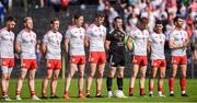 6 July 2019; The Tyrone team stand for a minutes silence before the GAA Football All-Ireland Senior Championship Round 4 match between Cavan and Tyrone at St. Tiernach's Park in Clones, Monaghan. Photo by Oliver McVeigh/Sportsfile