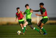 16 July 2019; Conor Grant and Andrew Omobamidele, right, during a Republic of Ireland training session at Vagharshapat Football Academy during the 2019 UEFA European U19 Championships in Yerevan, Armenia. Photo by Stephen McCarthy/Sportsfile