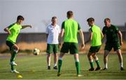 16 July 2019; Republic of Ireland U21 coach Stephen Kenny watches on during a Republic of Ireland training session at Vagharshapat Football Academy during the 2019 UEFA European U19 Championships in Yerevan, Armenia. Photo by Stephen McCarthy/Sportsfile