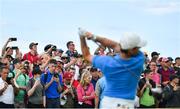 16 July 2019; Spectators watch a tee shot by Rory McIlroy of Northern Ireland during a practice round ahead of the 148th Open Championship at Royal Portrush in Portrush, Co. Antrim. Photo by Ramsey Cardy/Sportsfile
