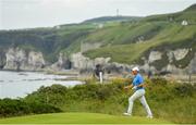 16 July 2019; Rory McIlroy of Northern Ireland on the 5th green during a practice round ahead of the 148th Open Championship at Royal Portrush in Portrush, Co. Antrim. Photo by Ramsey Cardy/Sportsfile
