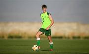 16 July 2019; Niall Morahan during a Republic of Ireland training session at Vagharshapat Football Academy during the 2019 UEFA European U19 Championships in Yerevan, Armenia. Photo by Stephen McCarthy/Sportsfile