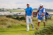 16 July 2019; Rory McIlroy of Northern Ireland with his caddie Harry Diamond on the 17th green during a practice round ahead of the 148th Open Championship at Royal Portrush in Portrush, Co. Antrim. Photo by John Dickson/Sportsfile