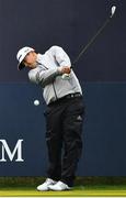 17 July 2019; Kurt Kitayama of USA tees off on the 1st tee during a practice round ahead of the 148th Open Championship at Royal Portrush in Portrush, Co. Antrim. Photo by Brendan Moran/Sportsfile