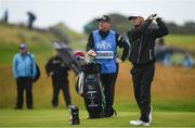 17 July 2019; Bryson DeChambeau of USA watches his shot on the 18th fairway during a practice round ahead of the 148th Open Championship at Royal Portrush in Portrush, Co. Antrim. Photo by Ramsey Cardy/Sportsfile