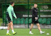 17 July 2019; Aaron McEneff, left, and Jack Byrne during a Shamrock Rovers Training Session at Roadstone Group Sports Club in Kingswood, Dublin. Photo by Eóin Noonan/Sportsfile