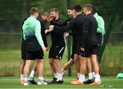 17 July 2019; Ethan Boyle with team-mates ahead of a Shamrock Rovers Training Session at Roadstone Group Sports Club in Kingswood, Dublin. Photo by Eóin Noonan/Sportsfile