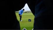 17 July 2019; Rory McIlroy of Northern Ireland is seen through a gallery on the practice range during a practice round ahead of the 148th Open Championship at Royal Portrush in Portrush, Co. Antrim. Photo by Brendan Moran/Sportsfile