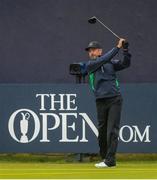 17 July 2019; Mikko Korhonen of Finland tees off from the 1st tee during a practice round ahead of the 148th Open Championship at Royal Portrush in Portrush, Co. Antrim. Photo by John Dickson/Sportsfile