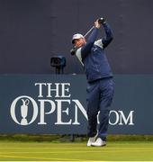 17 July 2019; Marc Leishman of Australia hits a tee shot on the 1st hole during a practice round ahead of the 148th Open Championship at Royal Portrush in Portrush, Co. Antrim. Photo by John Dickson/Sportsfile