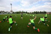 17 July 2019; Republic of Ireland players during, including Matt Everitt, during a training session ahead of their second group game of the 2019 UEFA European U19 Championships at the FFA Technical Centre in Yerevan, Armenia. Photo by Stephen McCarthy/Sportsfile