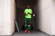 17 July 2019; Jonathan Afolabi arrives for a Republic of Ireland training session ahead of their second group game of the 2019 UEFA European U19 Championships at the FFA Technical Centre in Yerevan, Armenia. Photo by Stephen McCarthy/Sportsfile