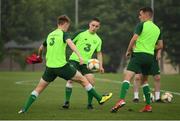 17 July 2019; Joe Hodge, centre, during a Republic of Ireland training session ahead of their second group game of the 2019 UEFA European U19 Championships at the FFA Technical Centre in Yerevan, Armenia. Photo by Stephen McCarthy/Sportsfile