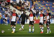 17 July 2019; Dundalk players prior to the UEFA Champions League First Qualifying Round 2nd Leg match between Riga and Dundalk at Skonto Stadium in Riga, Latvia. Photo by Roman Koksarov/Sportsfile