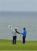 17 July 2019; Rory McIlroy of Northern Ireland and his caddy Harry Diamond during a practice round ahead of the 148th Open Championship at Royal Portrush in Portrush, Co. Antrim. Photo by Brendan Moran/Sportsfile