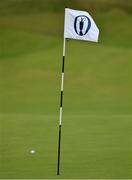 17 July 2019; A flagstick blows in the wind during a practice round ahead of the 148th Open Championship at Royal Portrush in Portrush, Co. Antrim. Photo by Brendan Moran/Sportsfile