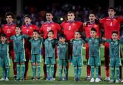 17 July 2019; Armenia players and mascots sing the national anthem prior to the 2019 UEFA European U19 Championships group A match between Armenia and Italy at Vazgen Sargsyan Republican Stadium in Yerevan, Armenia. Photo by Stephen McCarthy/Sportsfile