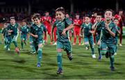 17 July 2019; Mascots run off the pitch prior to the 2019 UEFA European U19 Championships group A match between Armenia and Italy at Vazgen Sargsyan Republican Stadium in Yerevan, Armenia. Photo by Stephen McCarthy/Sportsfile